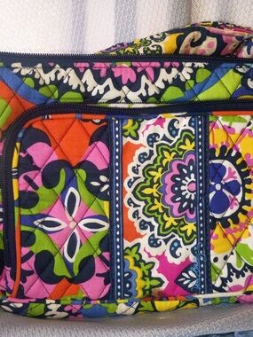 Vera Bradley Bold Floral Quilted Crossbody in Pink, Green, Navy, Orange & Yellow